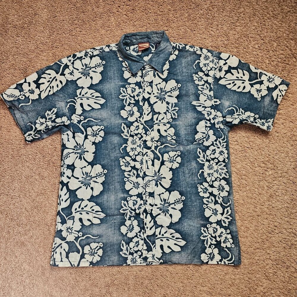 Men's Blue Floral Hawaiian Shirt 💙